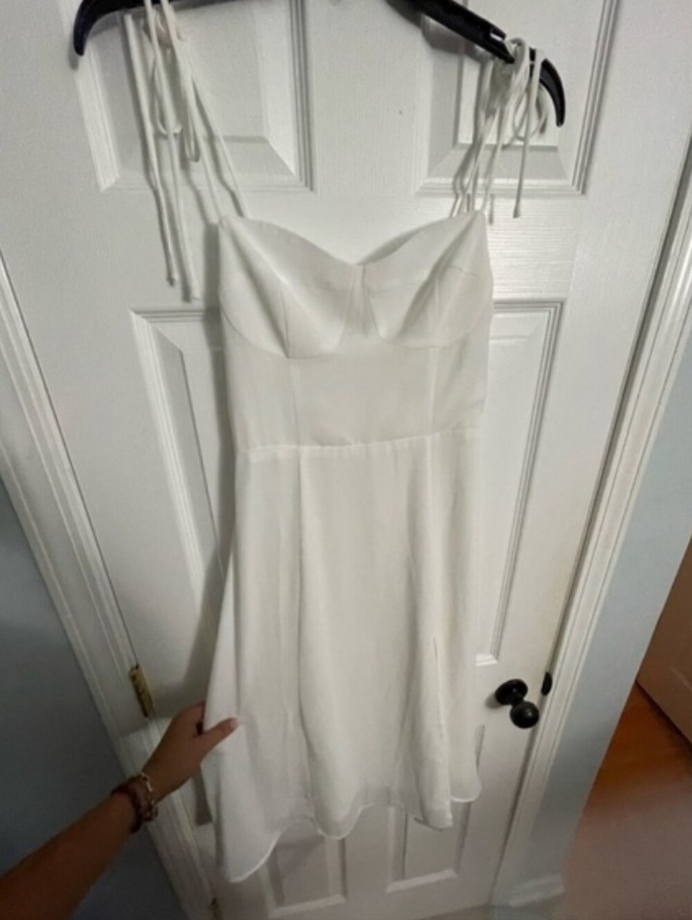 NWT Elegant White Summer Dress Women's Size Small